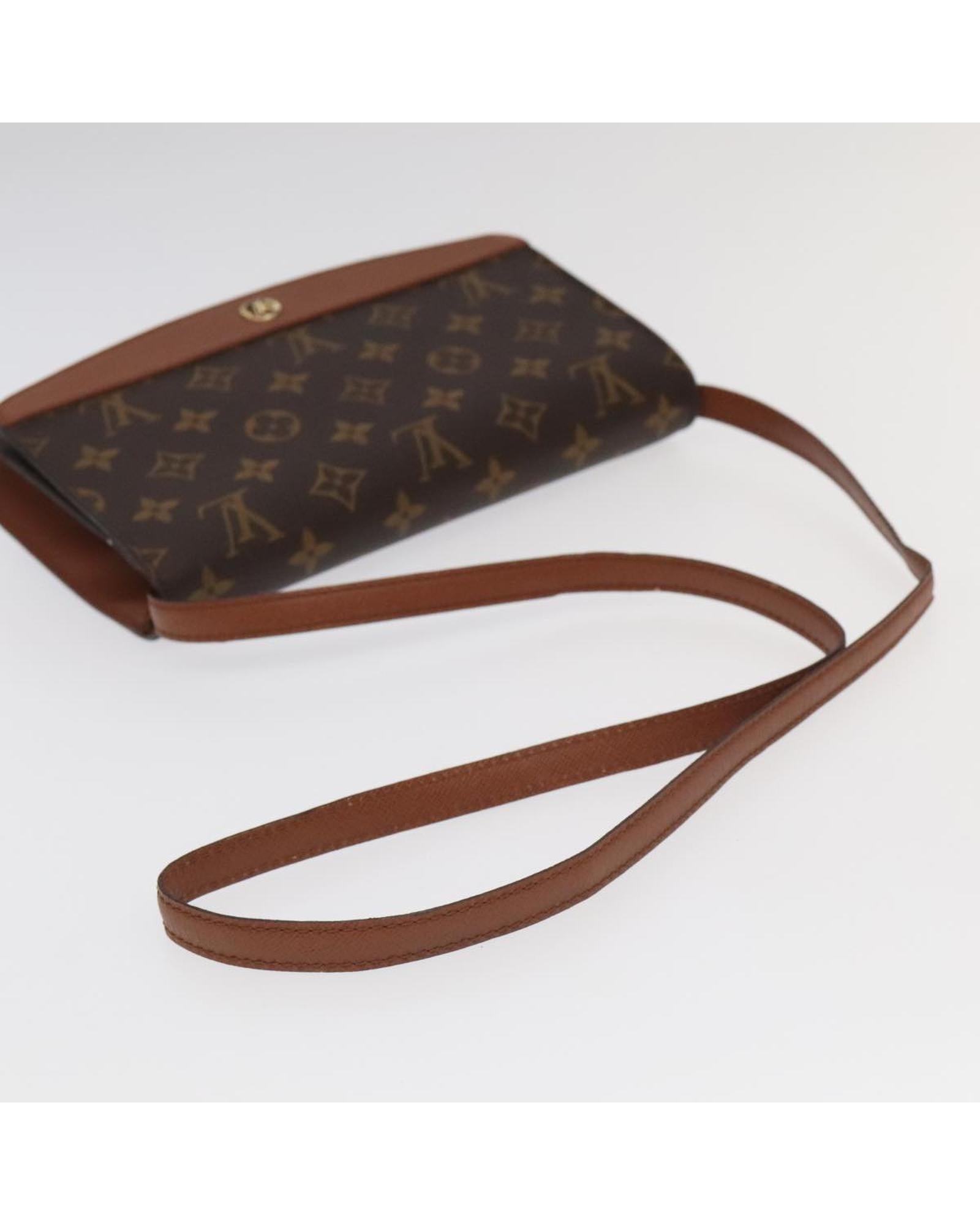 Monogram Canvas Shoulder Bag with Adjustable Strap