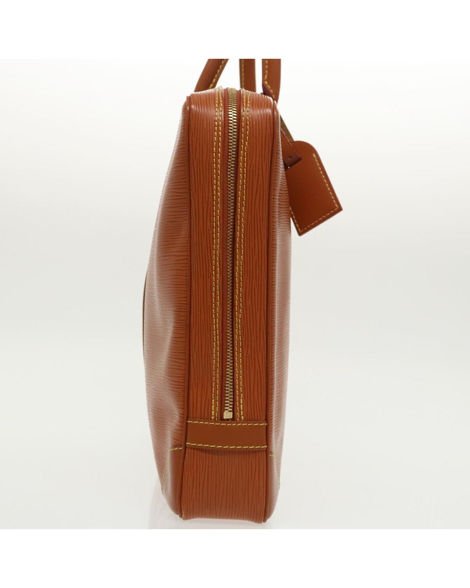 Epi Leather Business Bag with Name Tag