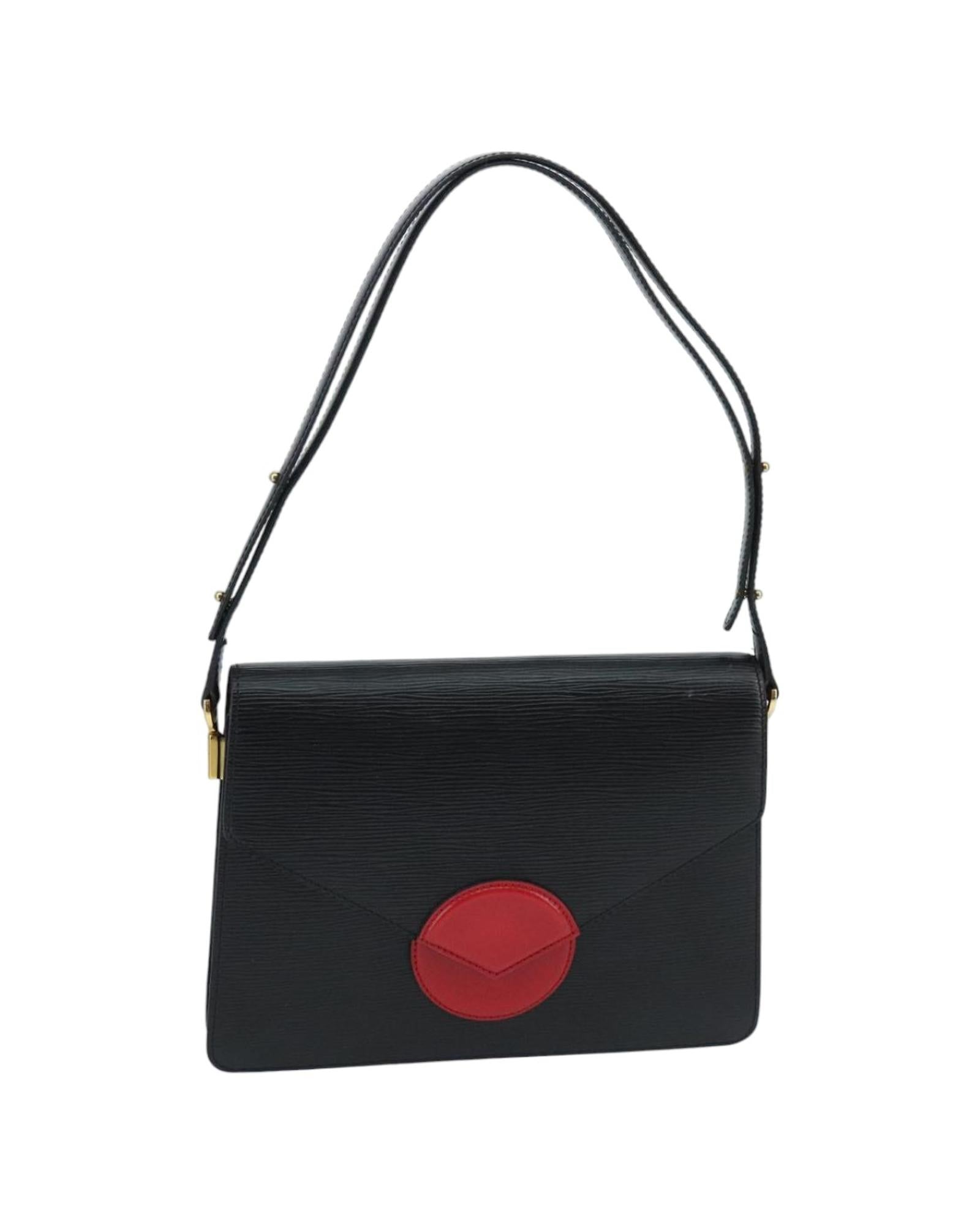 Epi Leather Shoulder Bag with Adjustable Strap