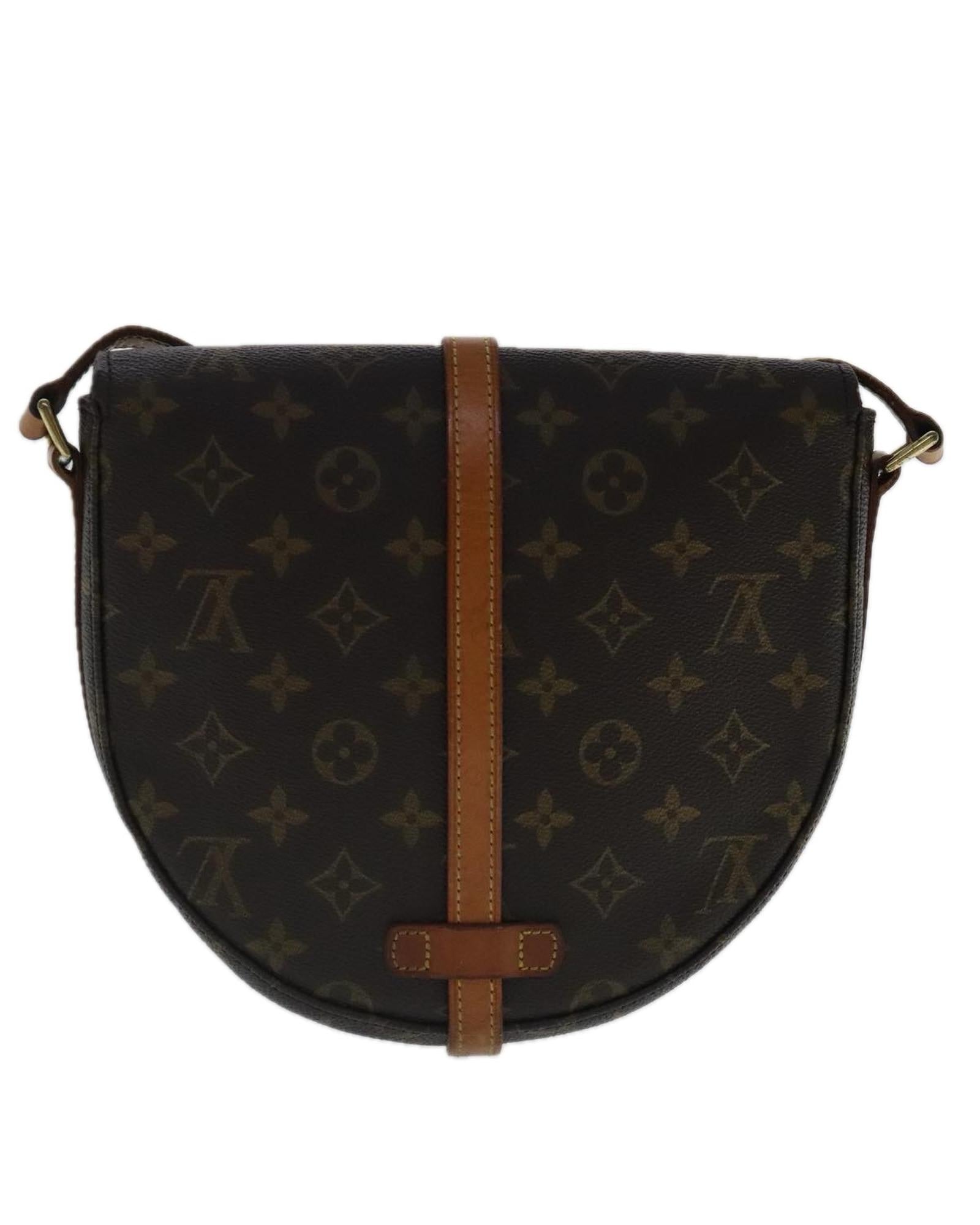Monogram Canvas Shoulder Bag with Adjustable Strap