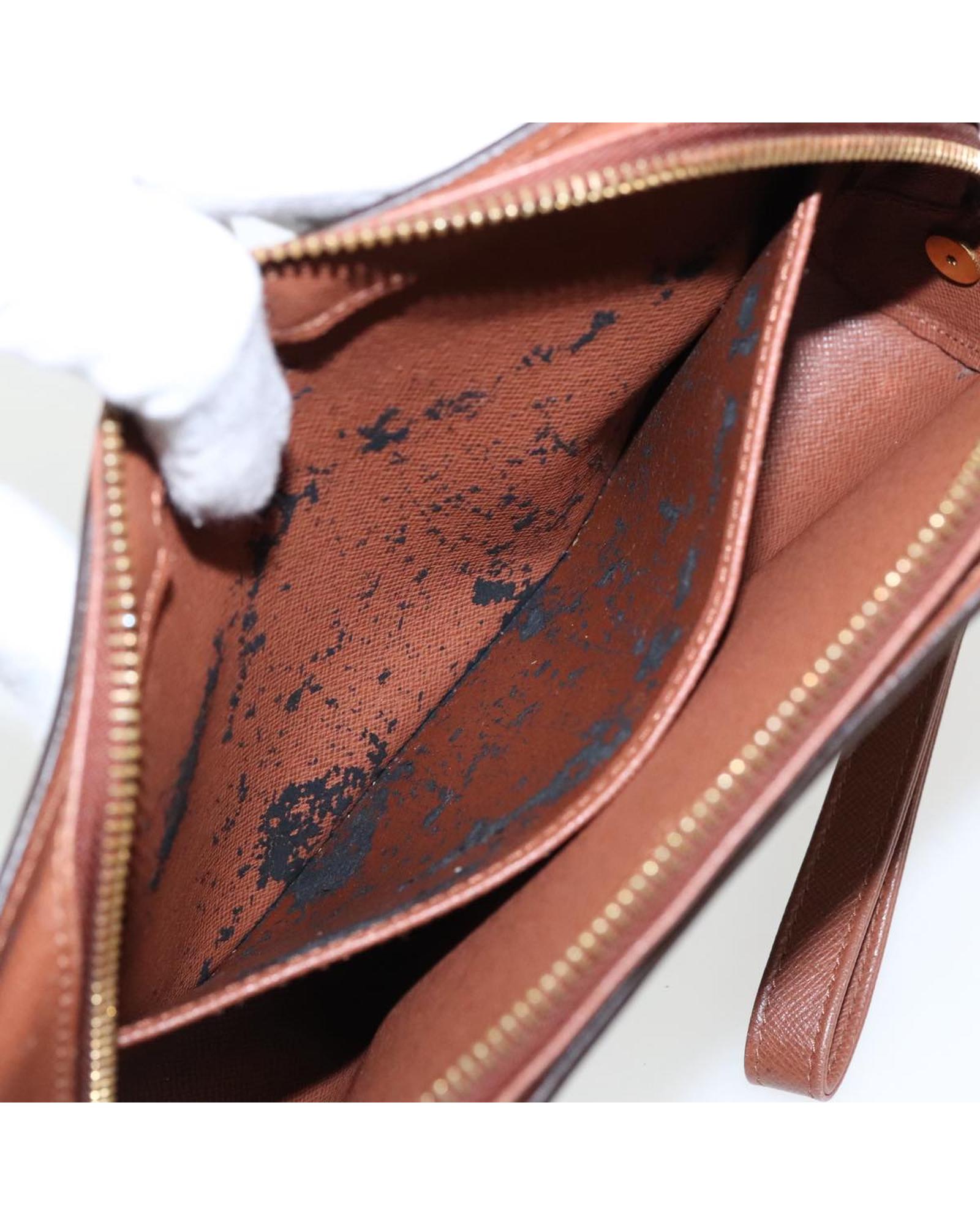 Monogram Canvas Clutch Bag with  Vintage Design