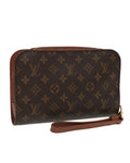 Monogram Canvas Clutch Bag with  Vintage Design