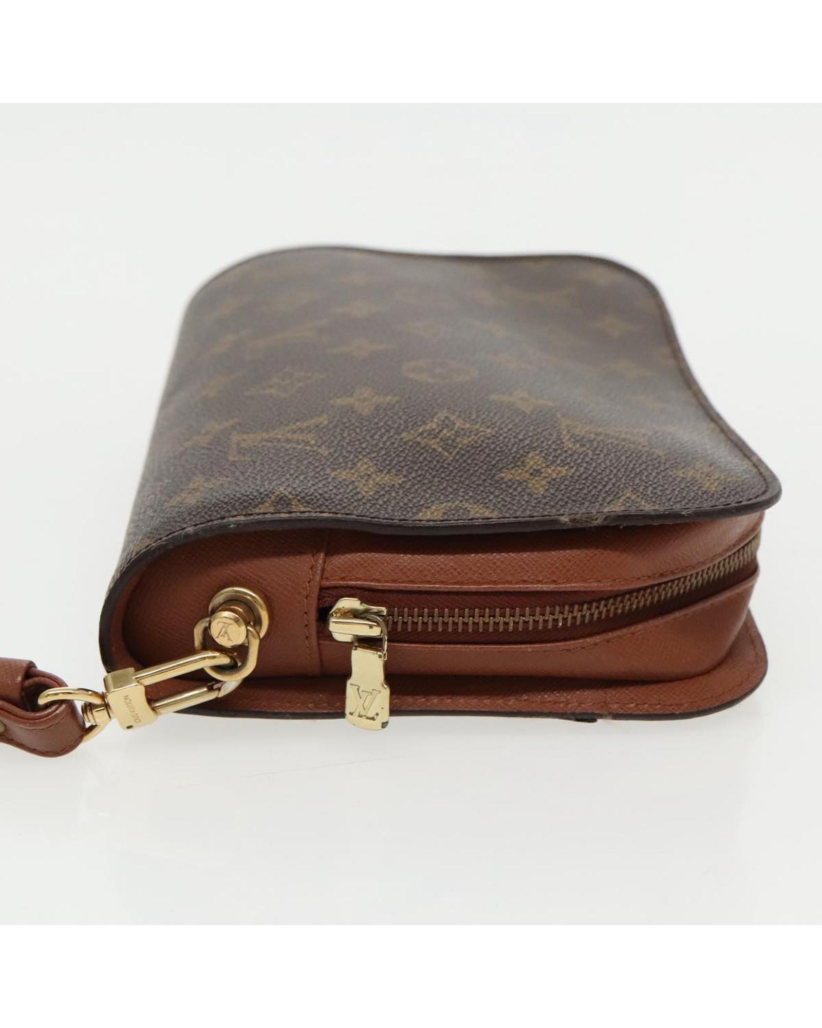 Monogram Canvas Clutch Bag with  Vintage Design