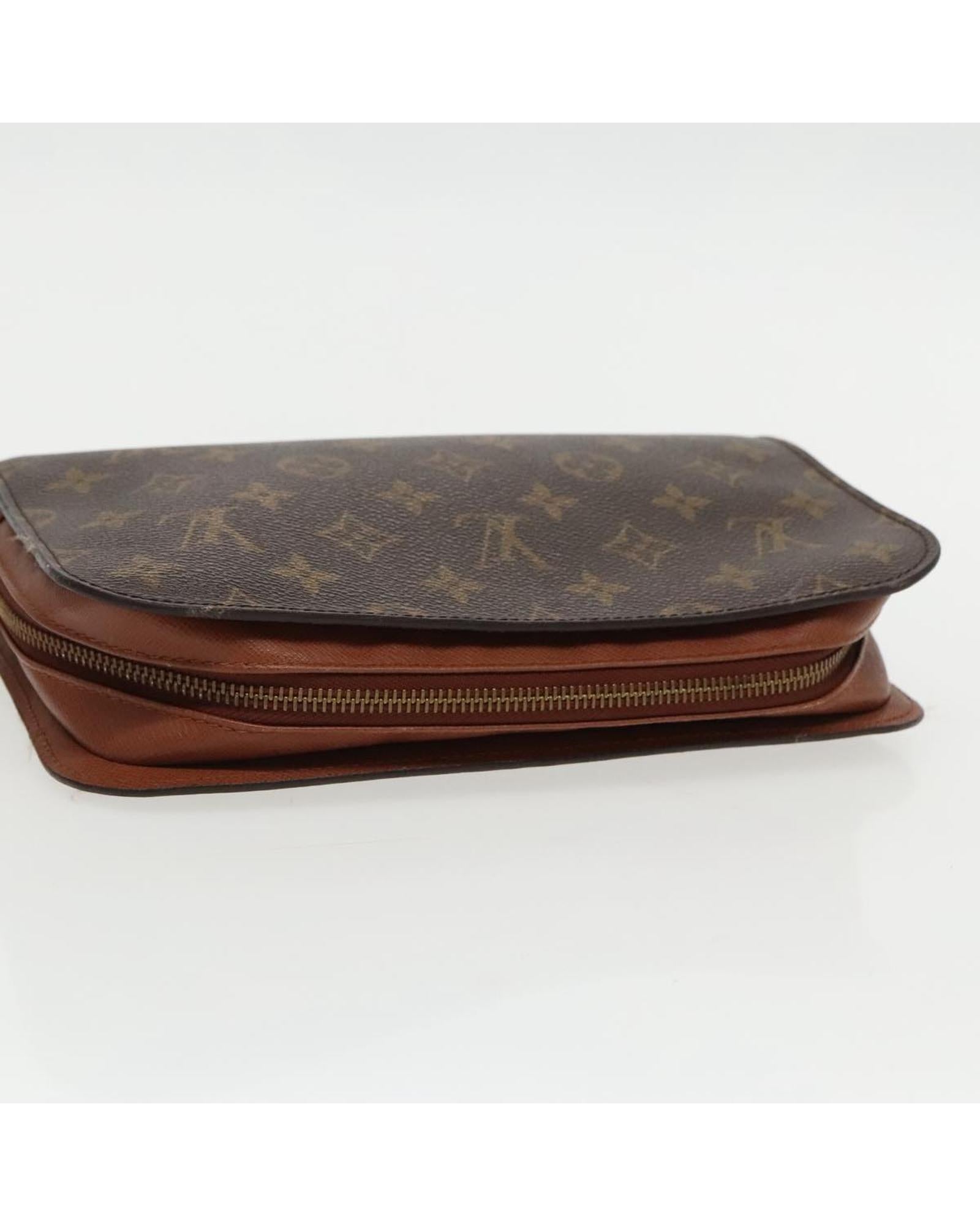 Monogram Canvas Clutch Bag with  Vintage Design