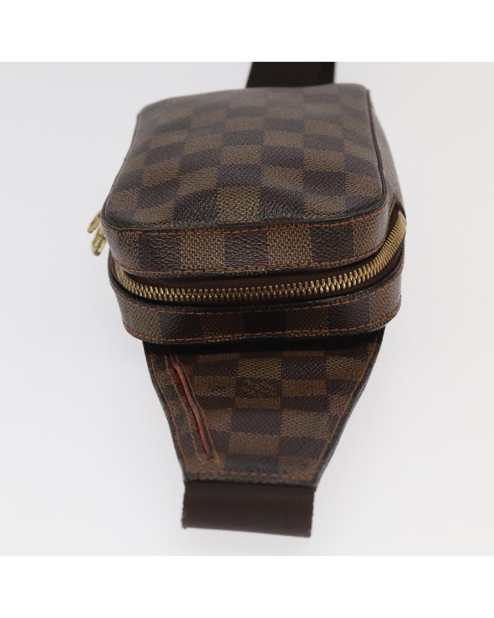 Damier Ebene Canvas Geronimos Shoulder Bag