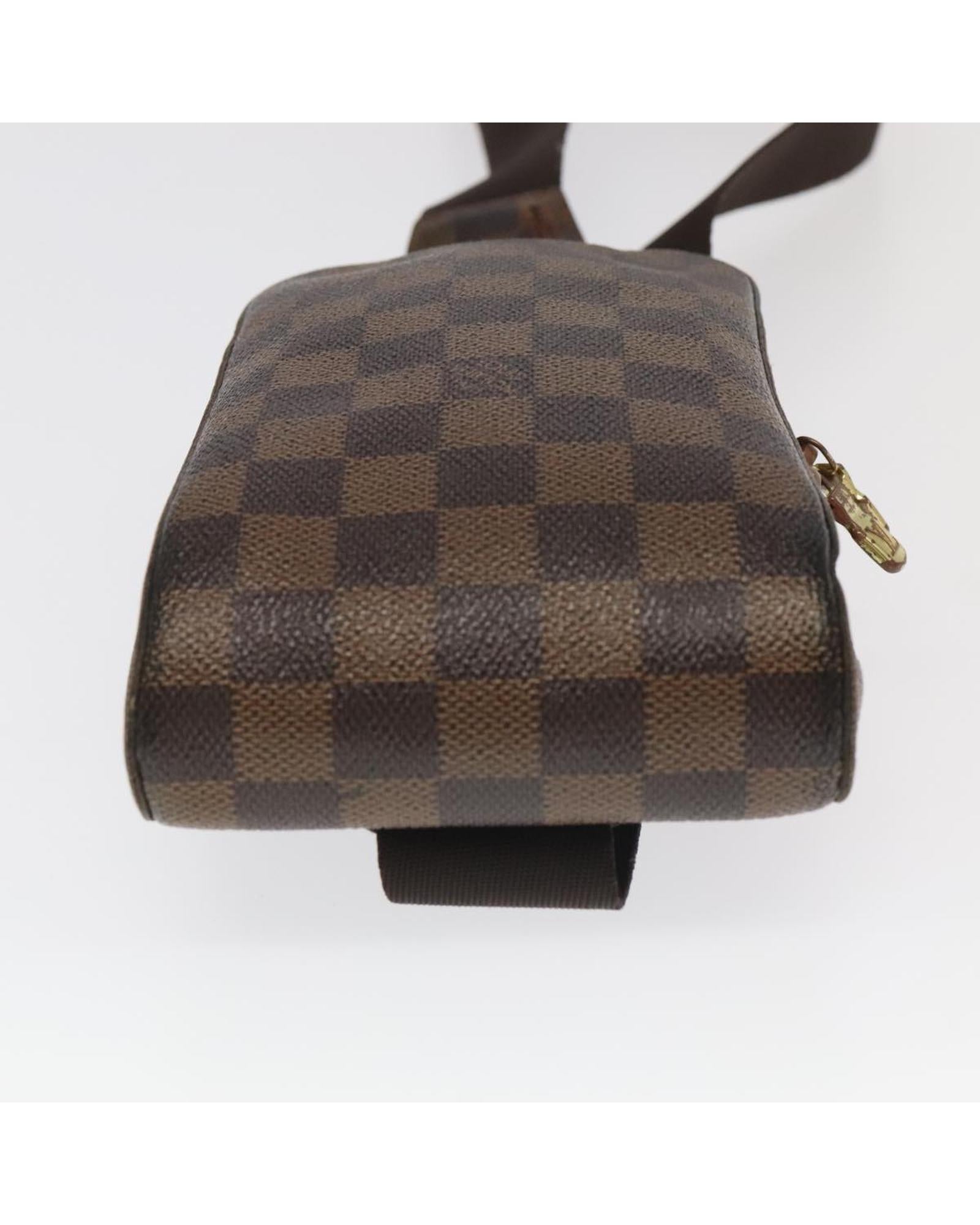 Damier Ebene Canvas Geronimos Shoulder Bag