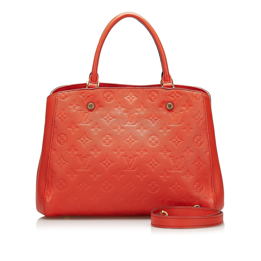 Louis Vuitton Montaigne MM Orange Monogram Empreinte