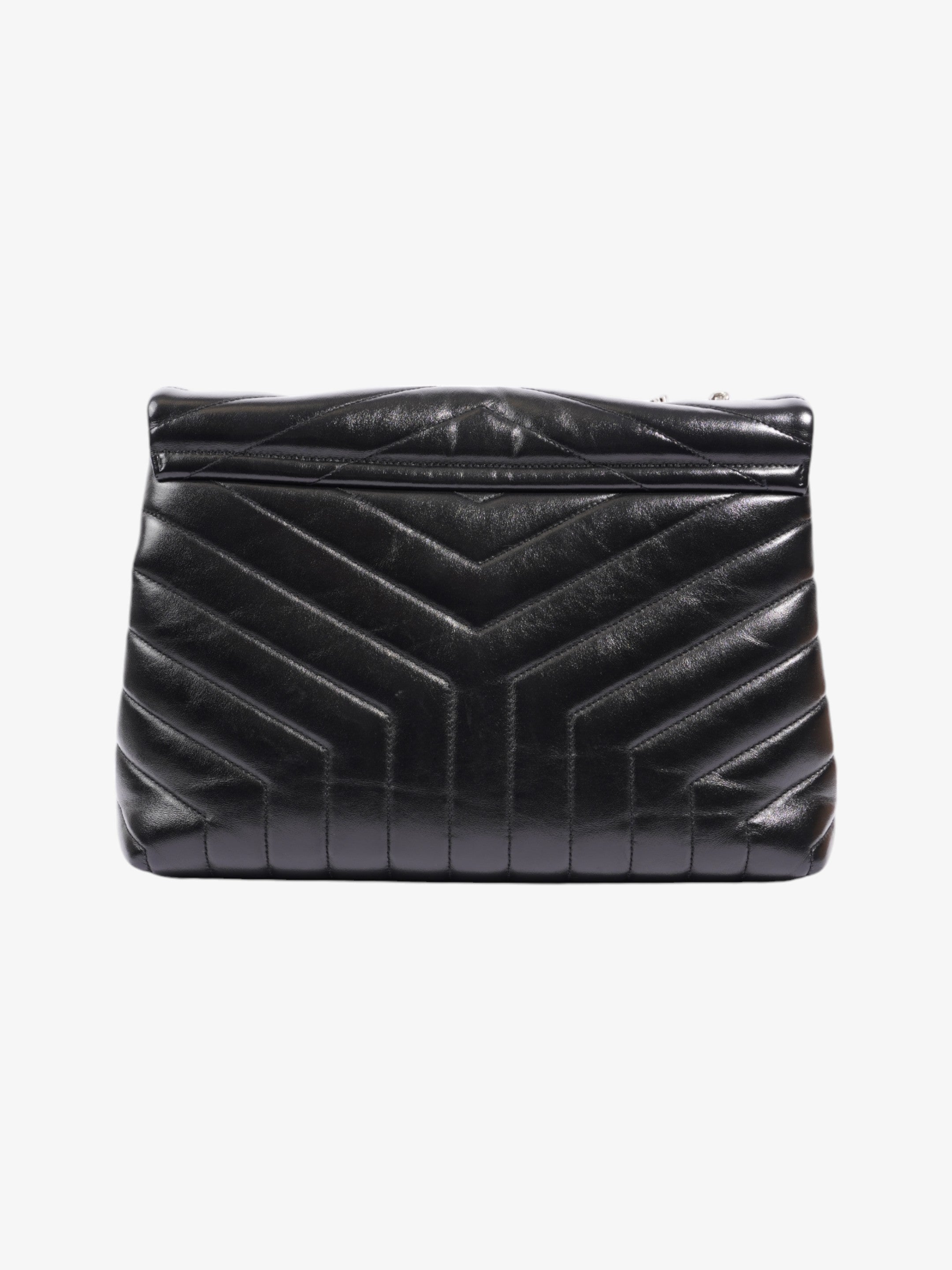 Saint Laurent Lou Lou Puffer Black Matelasse Leather Medium