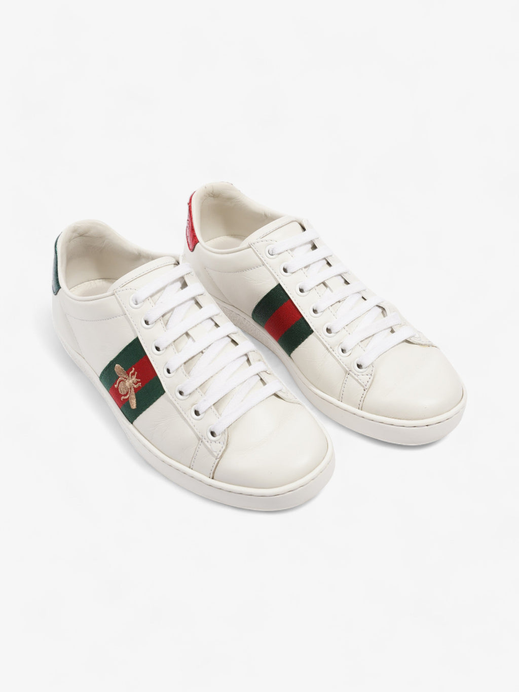 Gucci Ace Embroidered Bee White / Green / Red Leather EU 35.5 UK 2.5