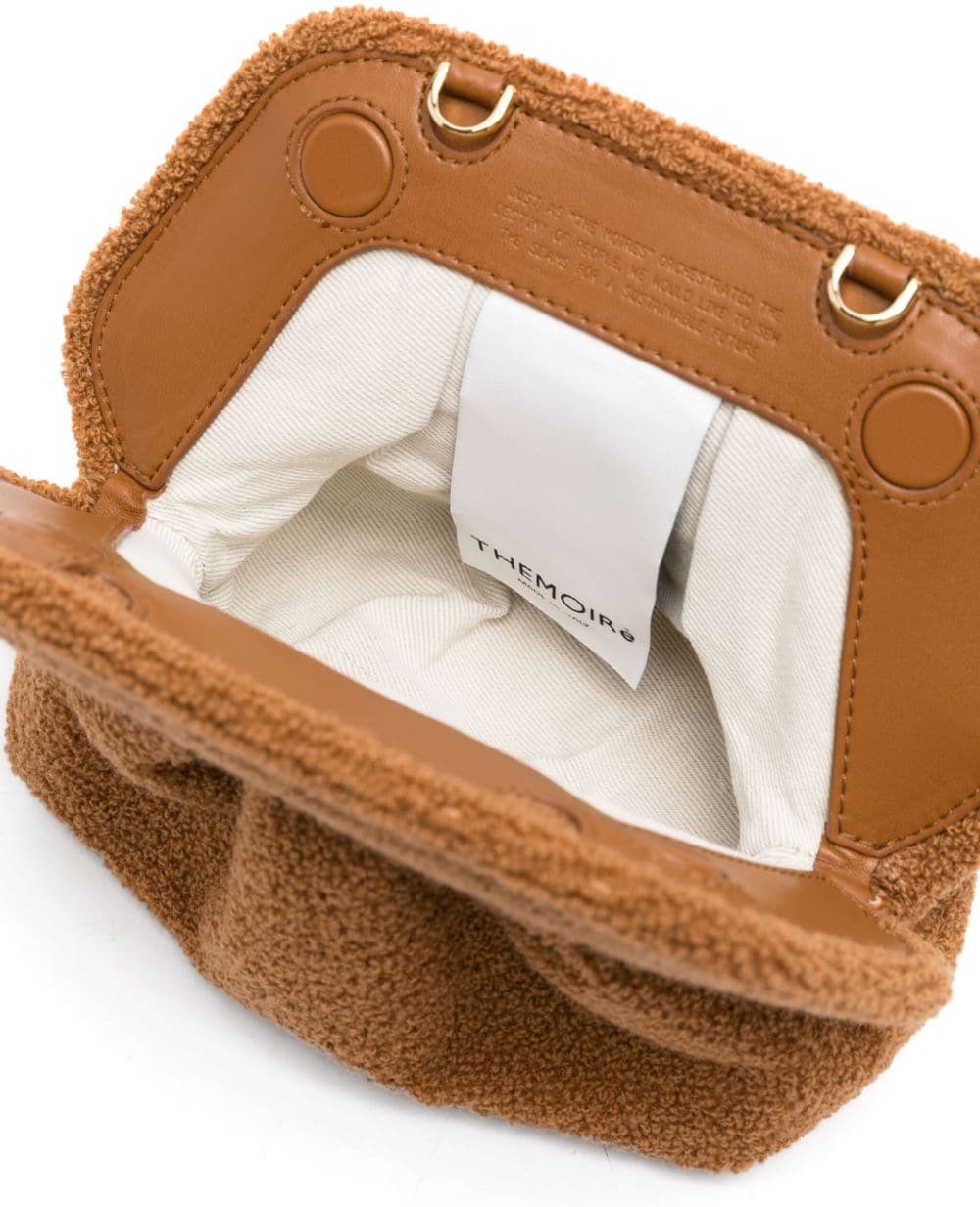 GEA SPONGE CLUTCH BAG - BROWN