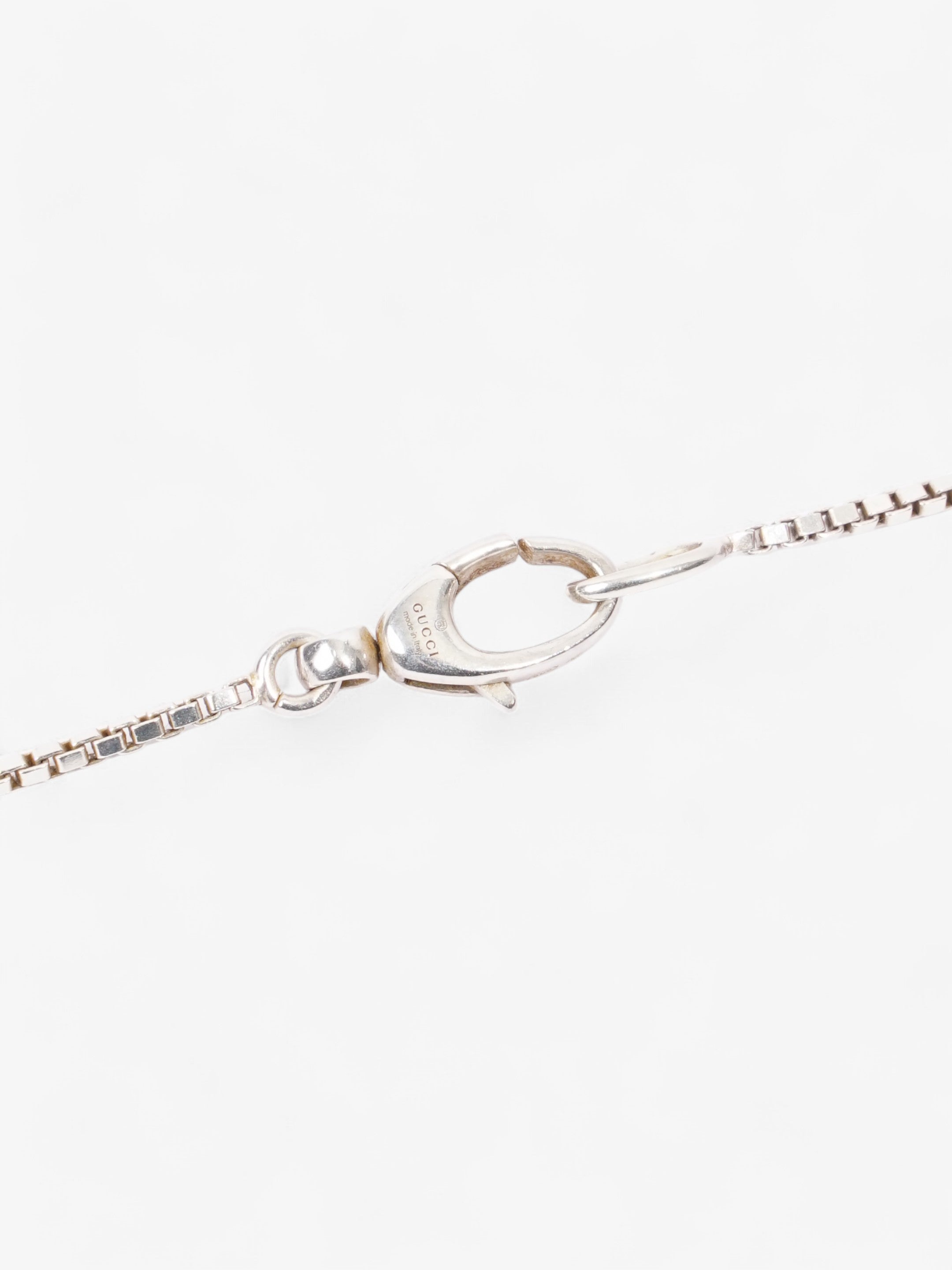 Gucci Bamboo Heart Pendant Necklace Silver Silver Sterling