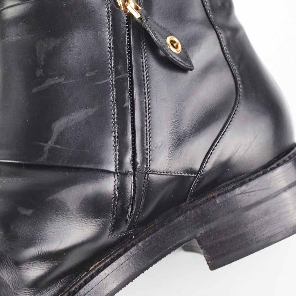 Louis Vuitton Black Leather Boots Size 39