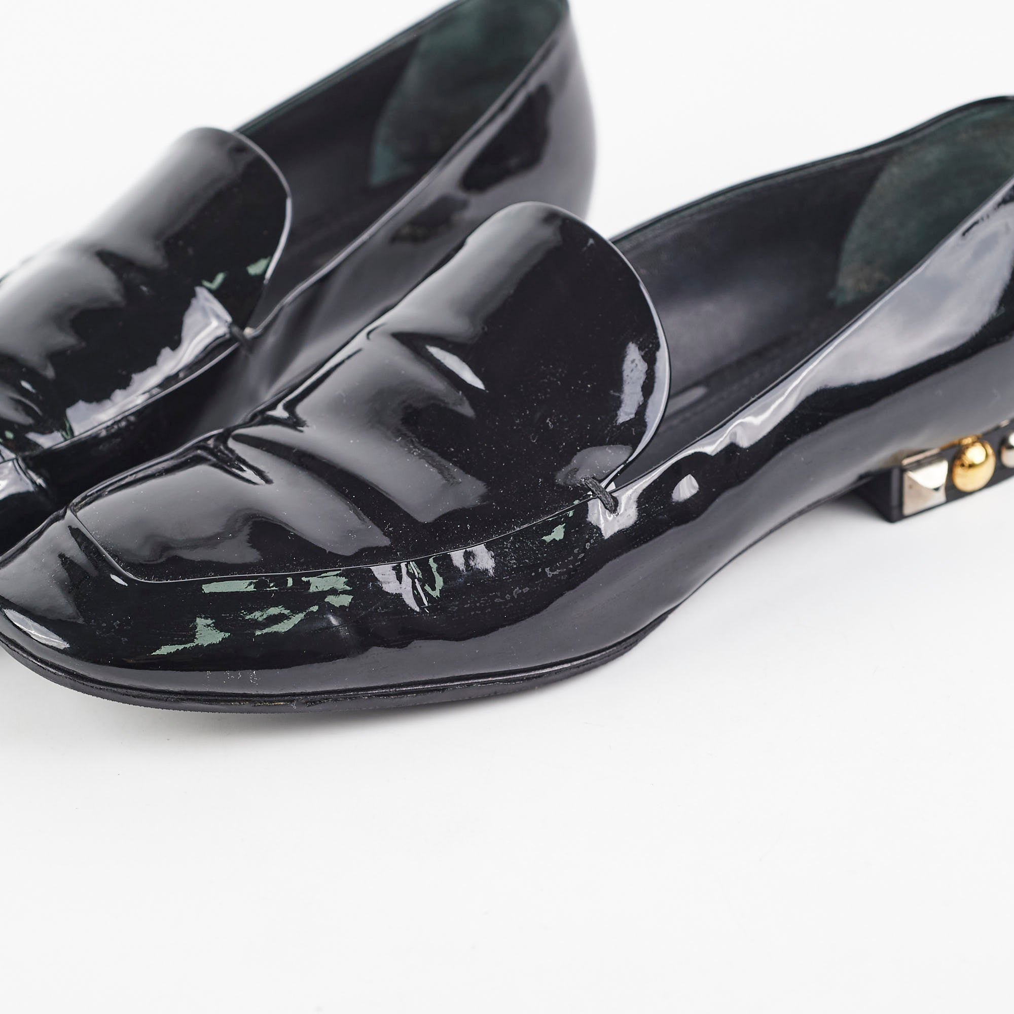 Louis Vuitton Patent Loafers Black