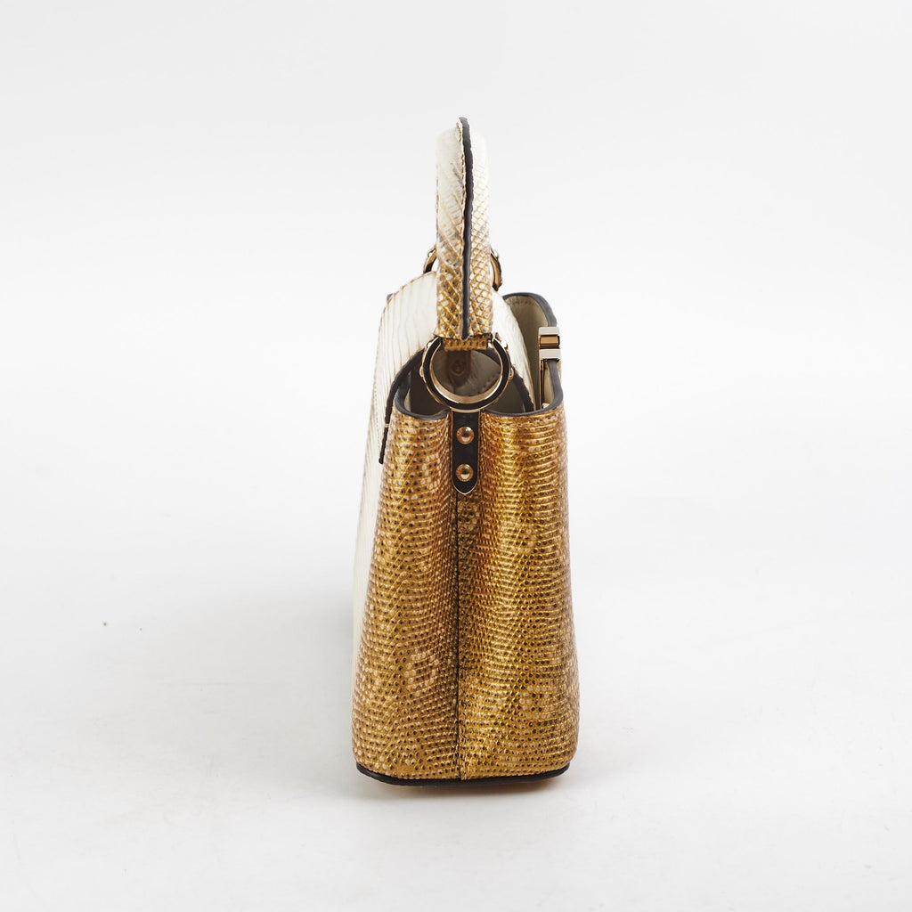 Louis Vuitton Lizard Capucines Mini Gold