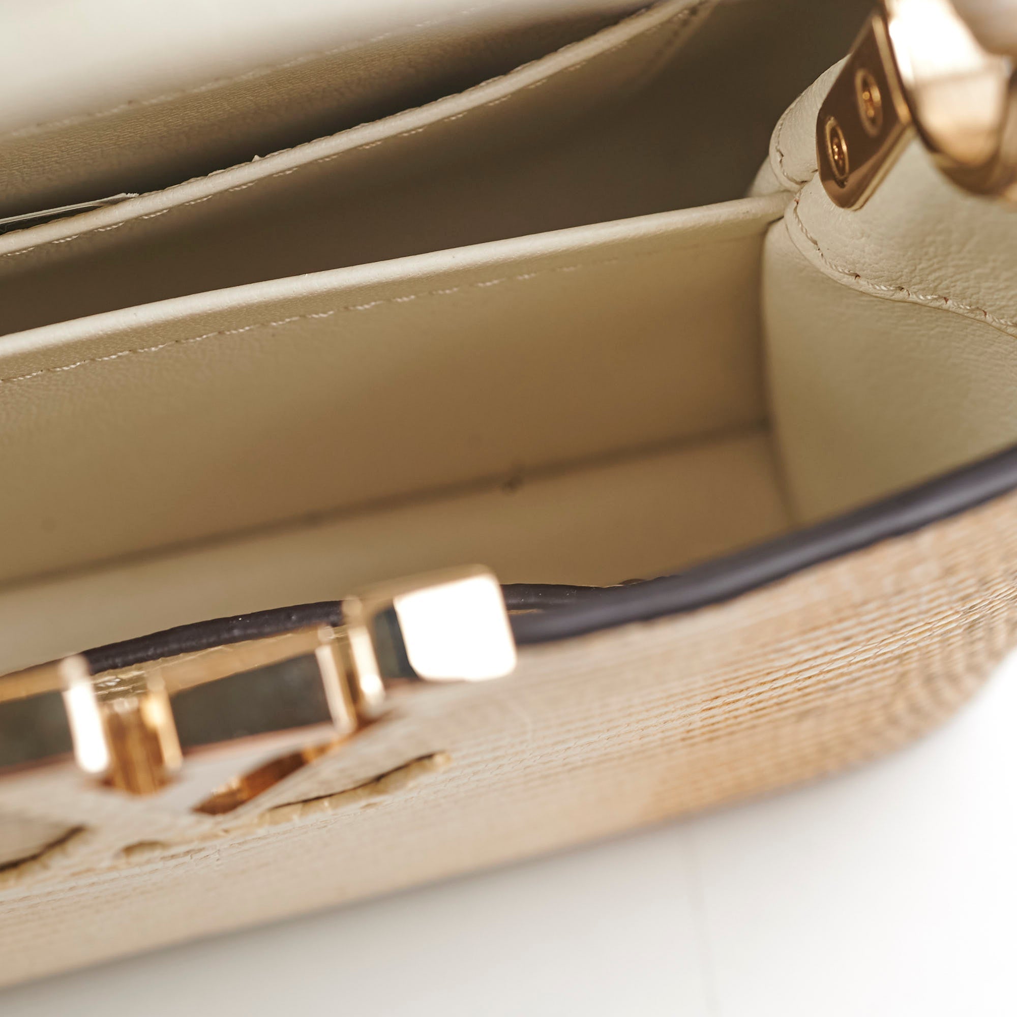Louis Vuitton Lizard Capucines Mini Gold
