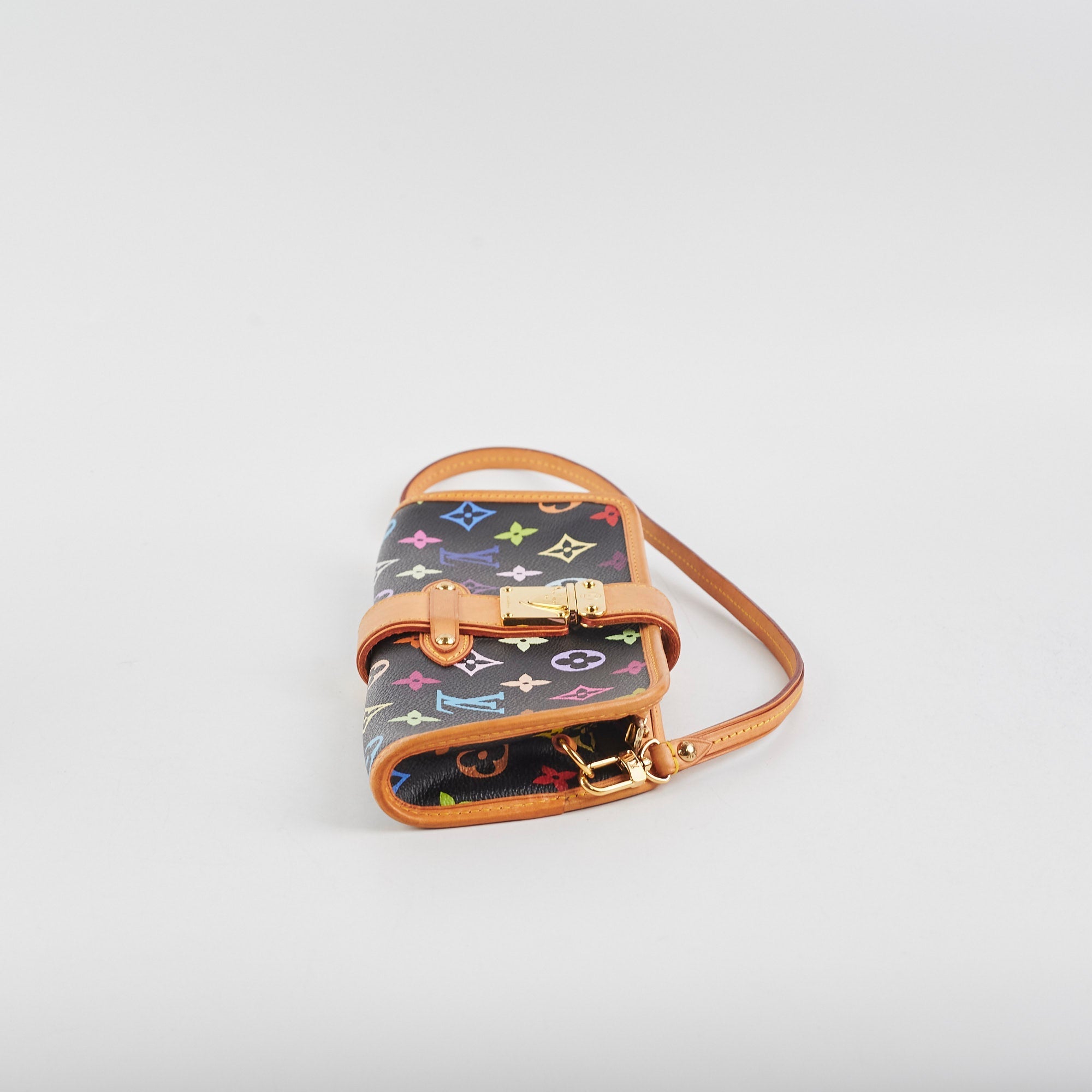 Louis Vuitton Multicolor Monogram Shoulder Bag Black
