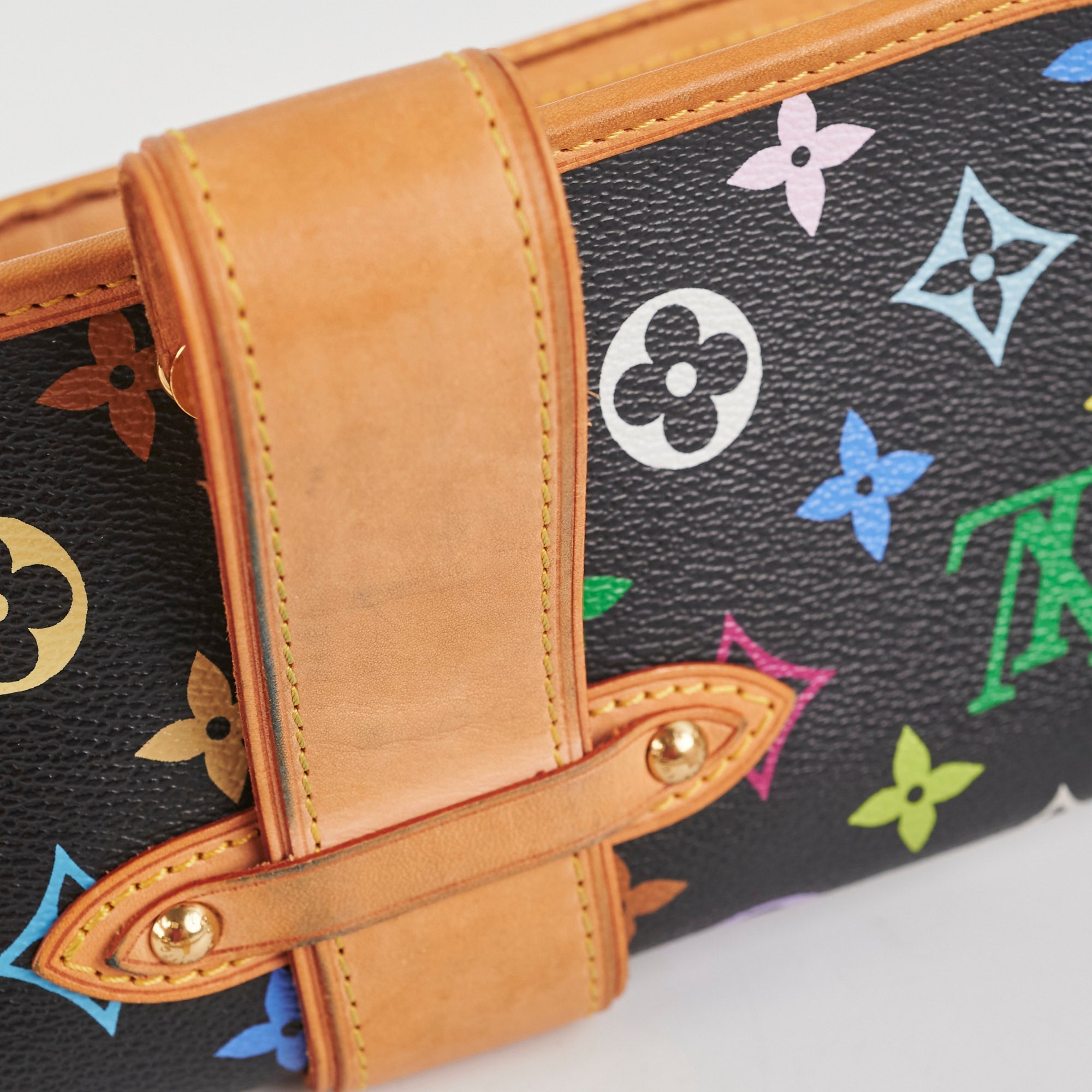 Louis Vuitton Multicolor Monogram Shoulder Bag Black