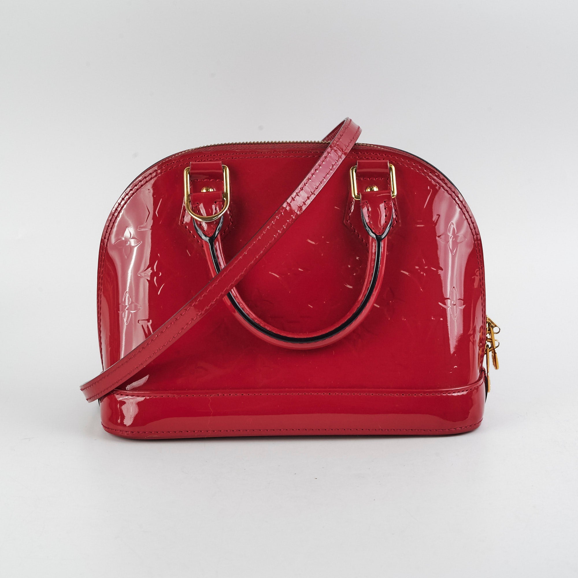 Louis Vuitton Alma BB Vernis Burgundy