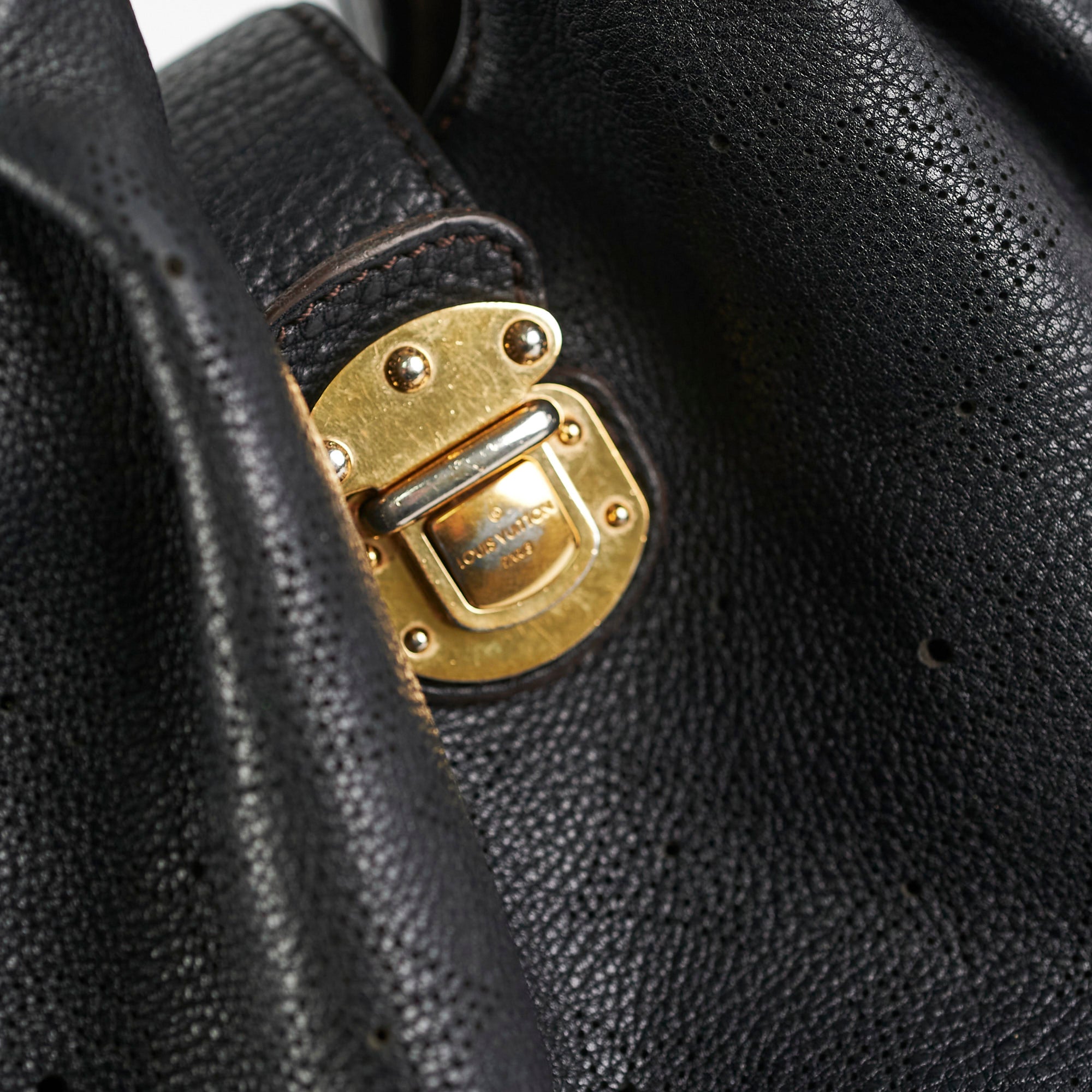 Louis Vuitton Monogram Mahina Black Shoulder Bag