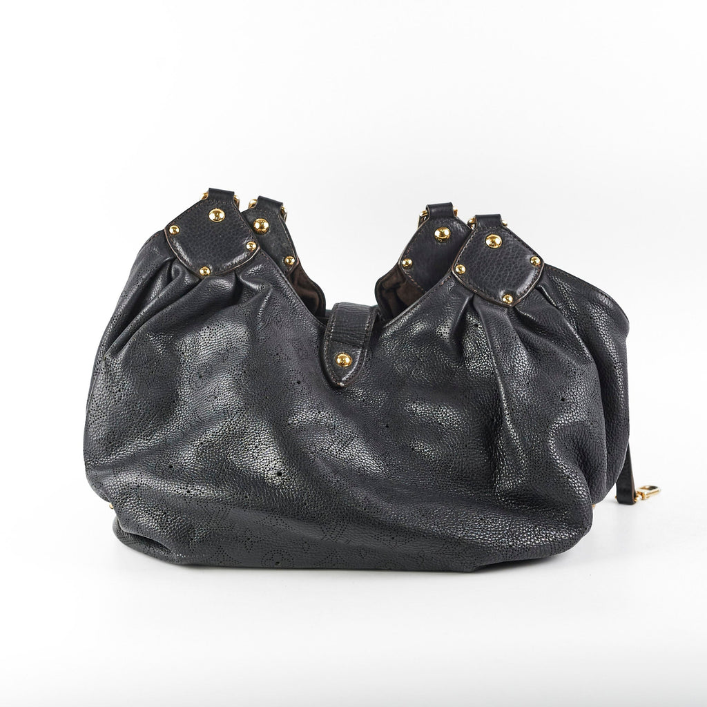 Louis Vuitton Monogram Mahina Black Shoulder Bag