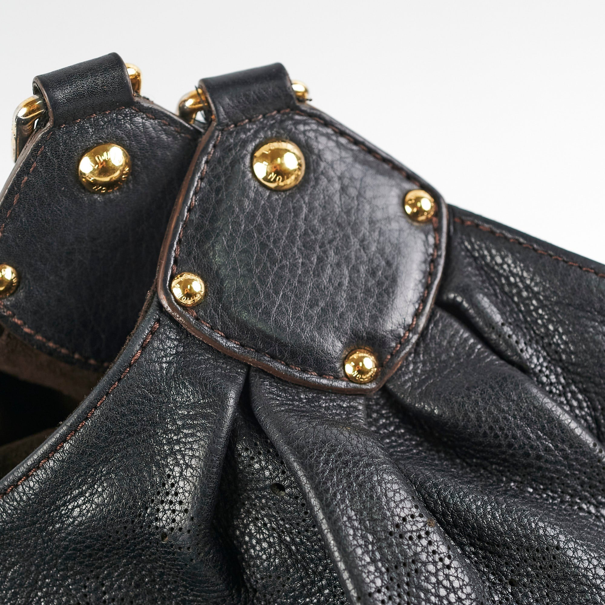 Louis Vuitton Monogram Mahina Black Shoulder Bag