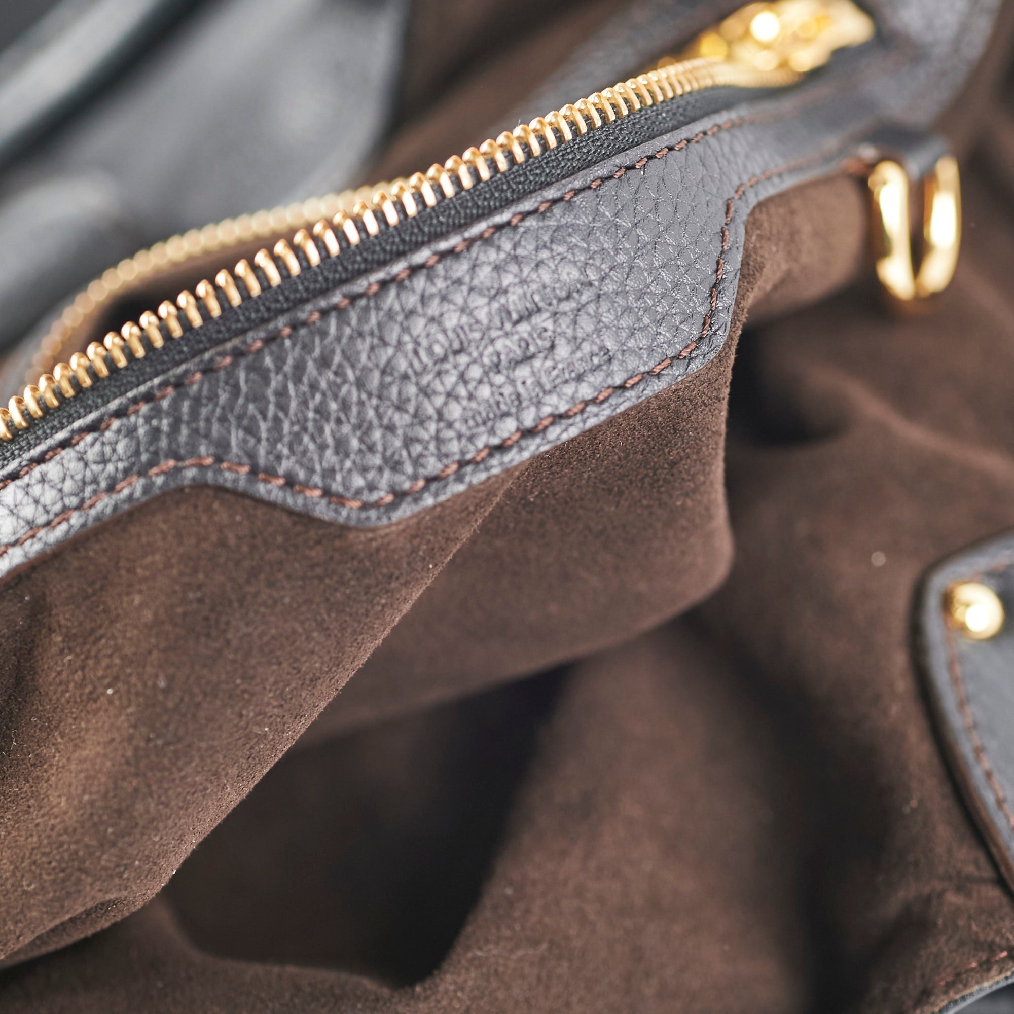 Louis Vuitton Monogram Mahina Black Shoulder Bag