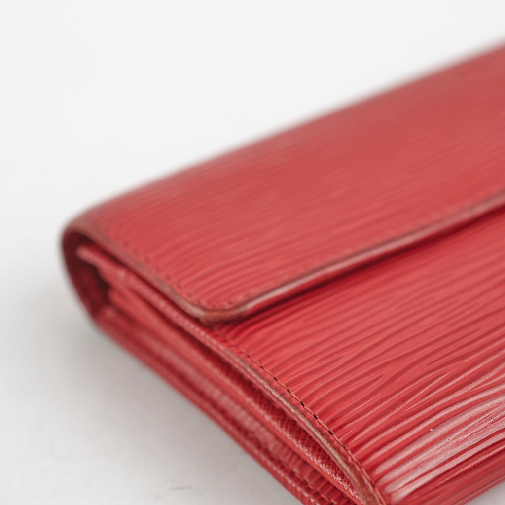 Louis Vuitton Epi Long Wallet Red