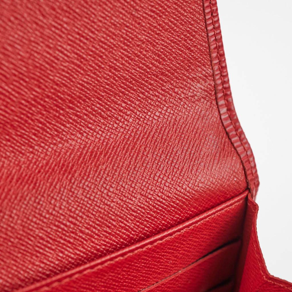 Louis Vuitton Epi Long Wallet Red