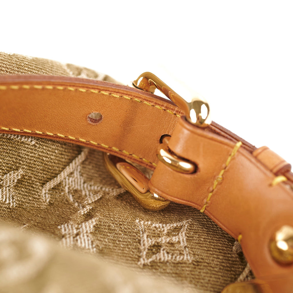 Louis Vuitton Khaki Denim Shoulder Bag