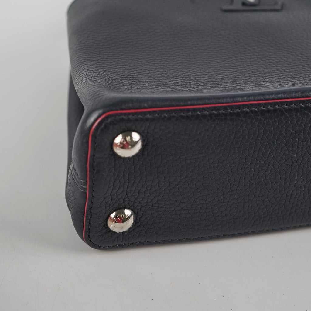 Louis Vuitton Taurillion Capucines BB Navy/Fuschia