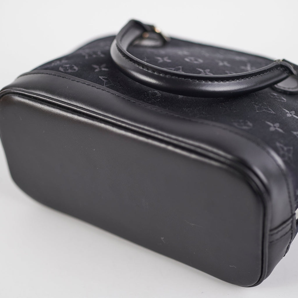 Louis Vuitton Vintage Alma Mini Satin Black