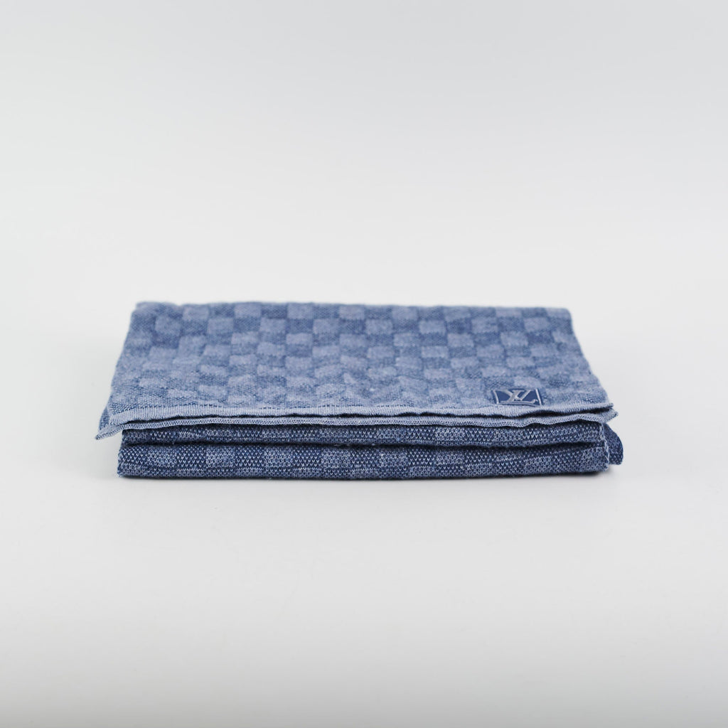 Louis Vuitton Blue Wool Scarf