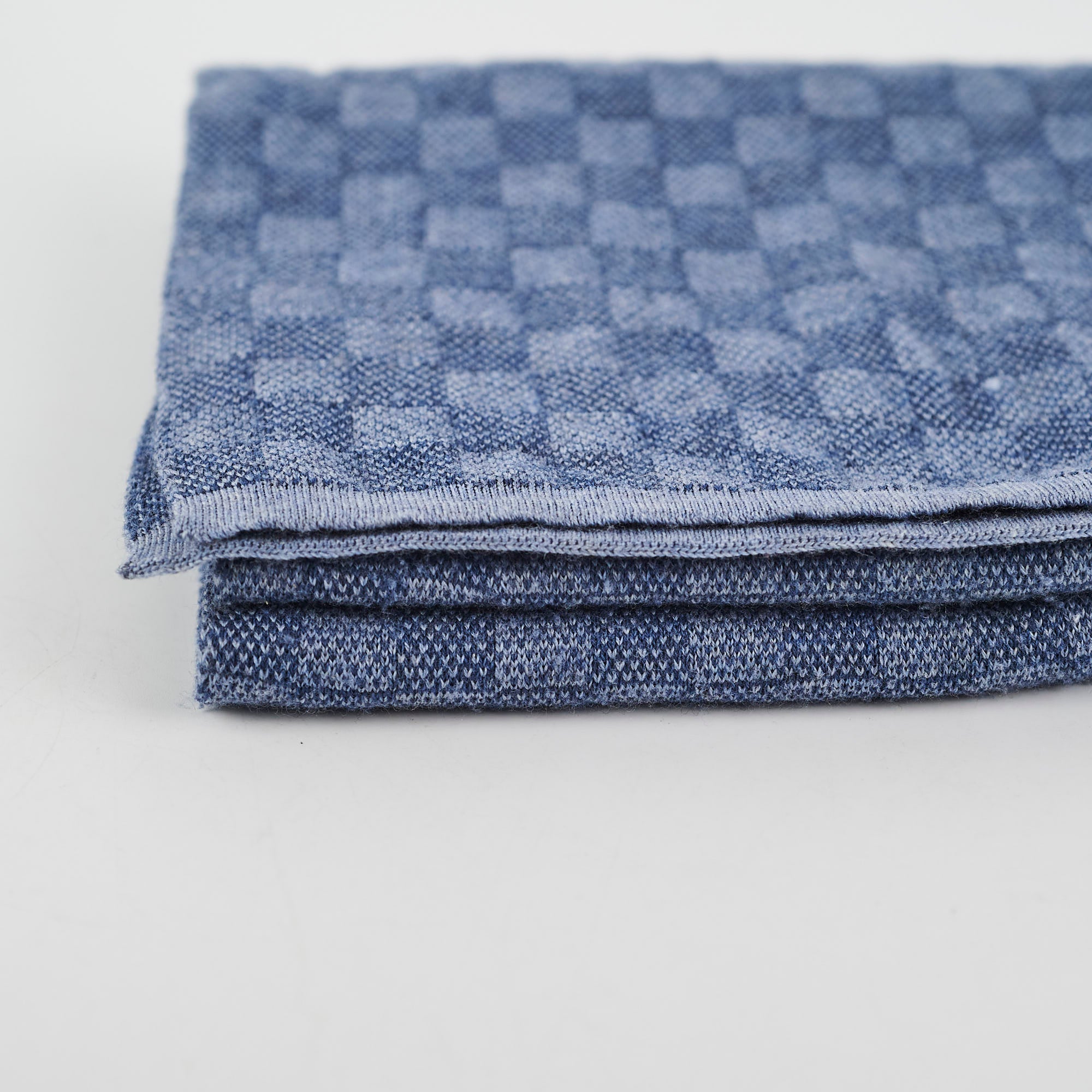 Louis Vuitton Blue Wool Scarf