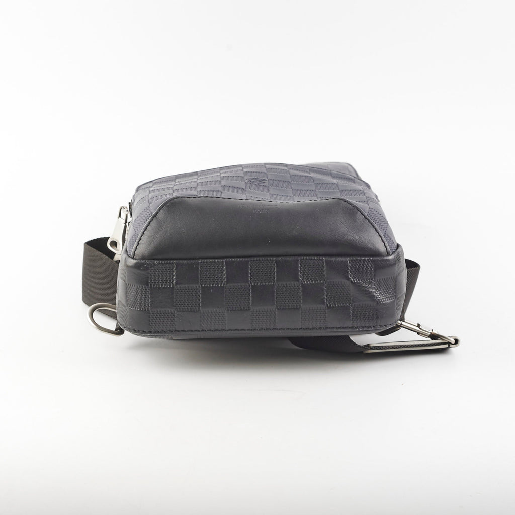 Louis Vuitton Avenue Men's Sling Bag Damier Ebene Navy