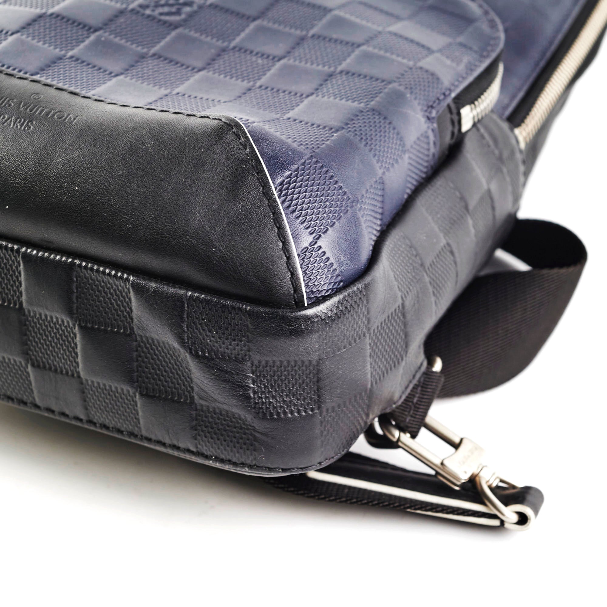 Louis Vuitton Avenue Men's Sling Bag Damier Ebene Navy