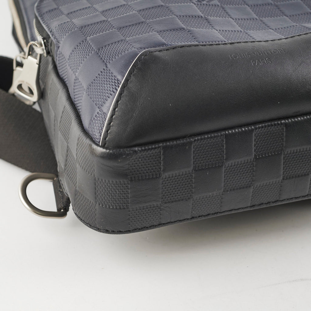 Louis Vuitton Avenue Men's Sling Bag Damier Ebene Navy
