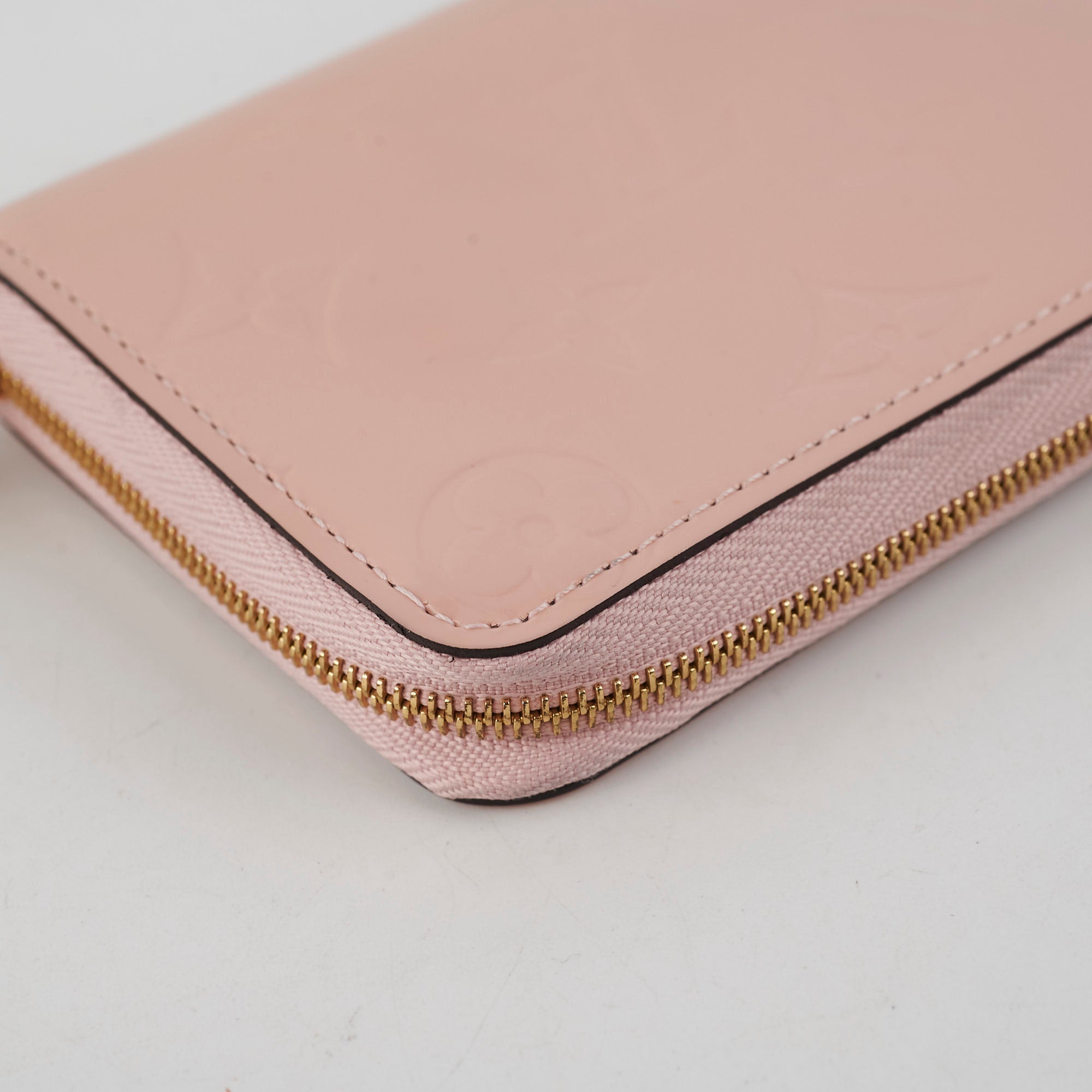 Louis Vuitton Patent Zip Around Wallet Light Pink