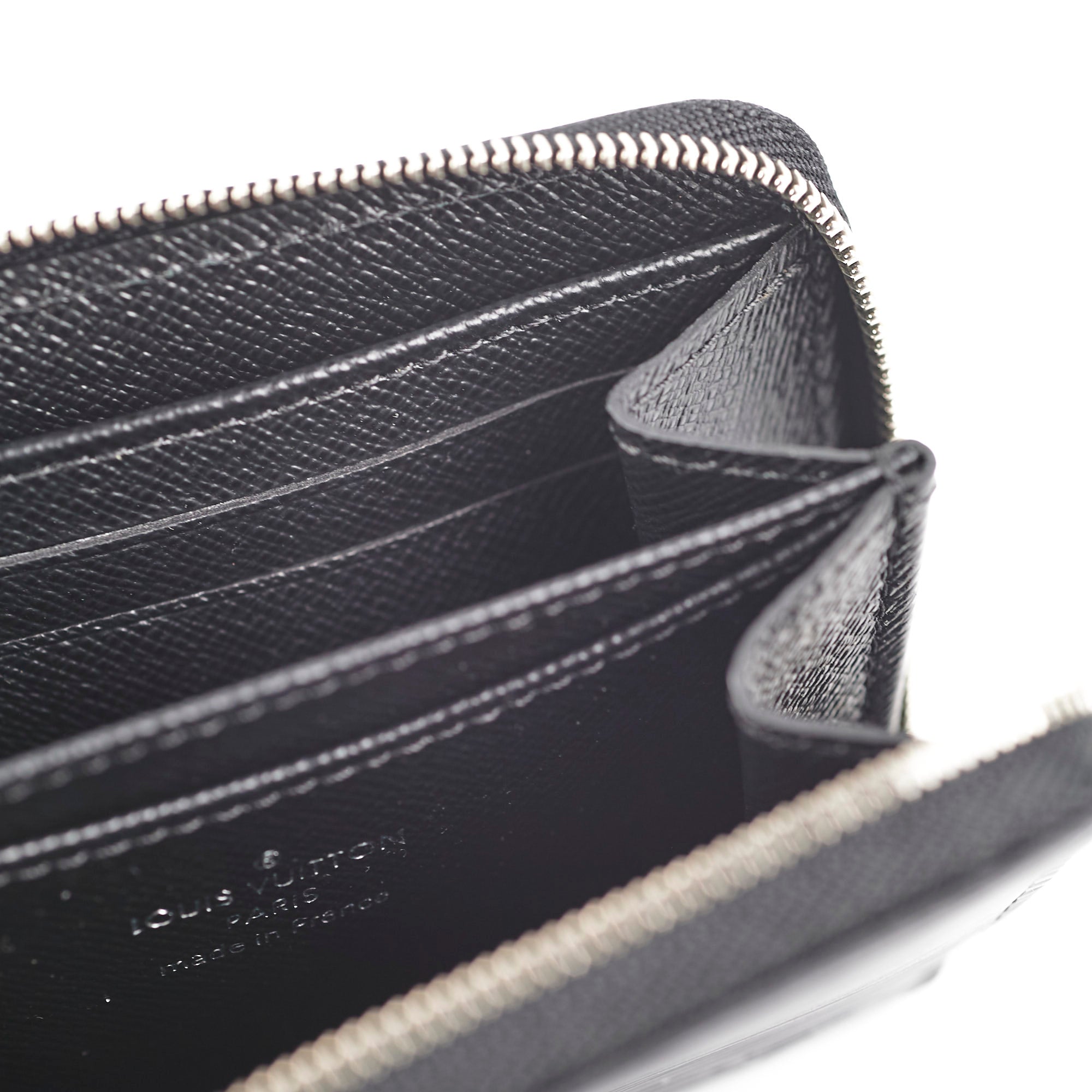 Louis Vuitton Epi Zip Around Wallet Black
