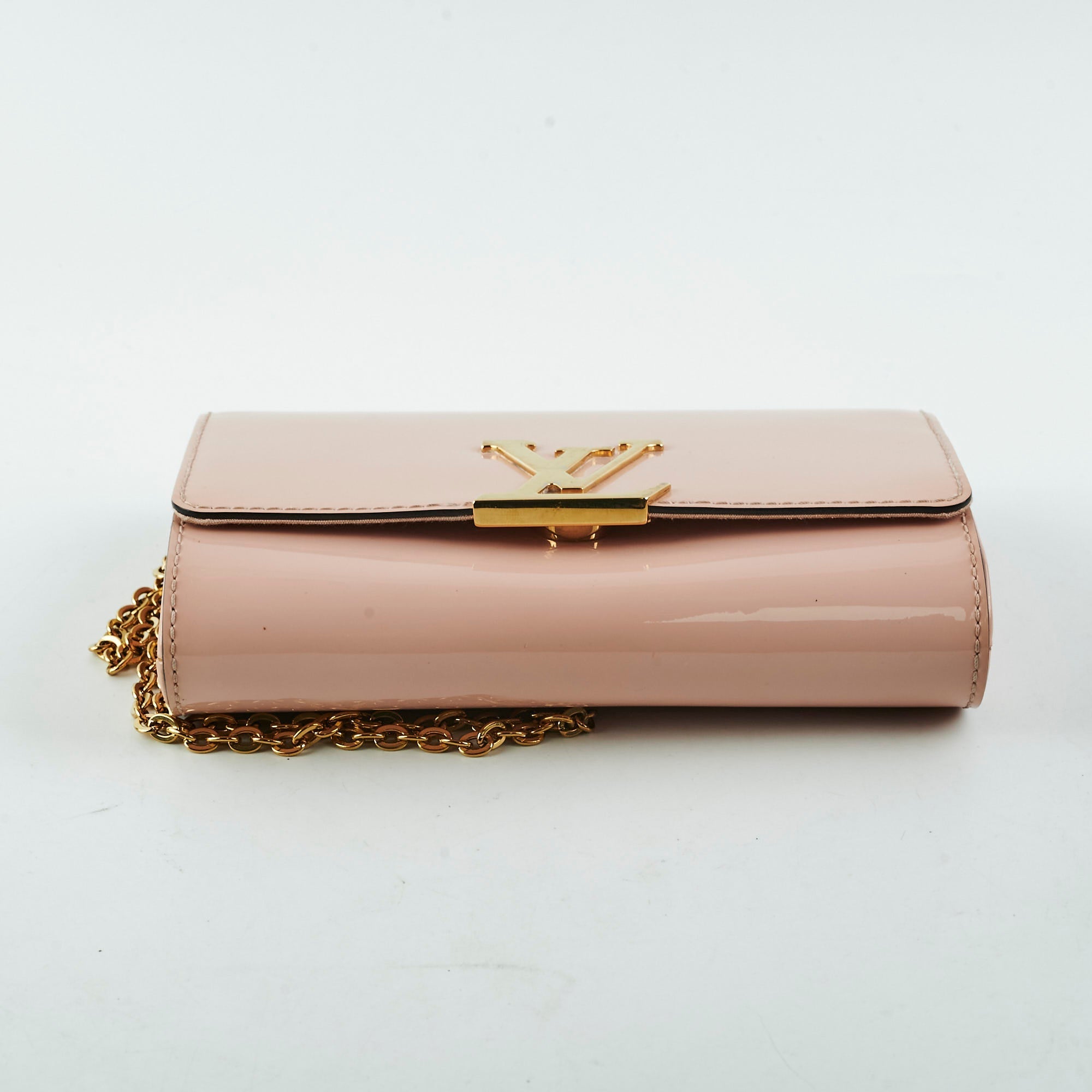 Louis Vuitton Vernis Pink Wallet On Chain WOC