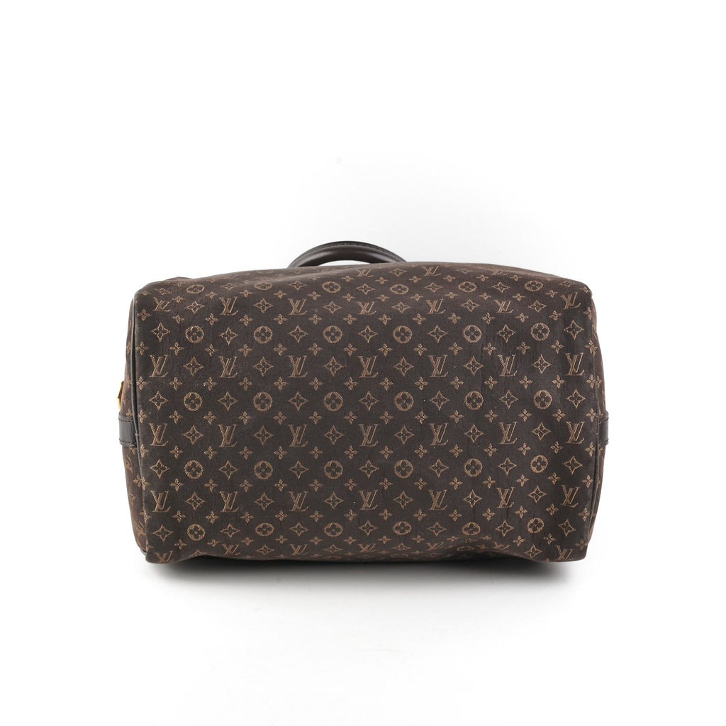 Louis Vuitton Mini Lin Demin Speedy 30 Dark Brown
