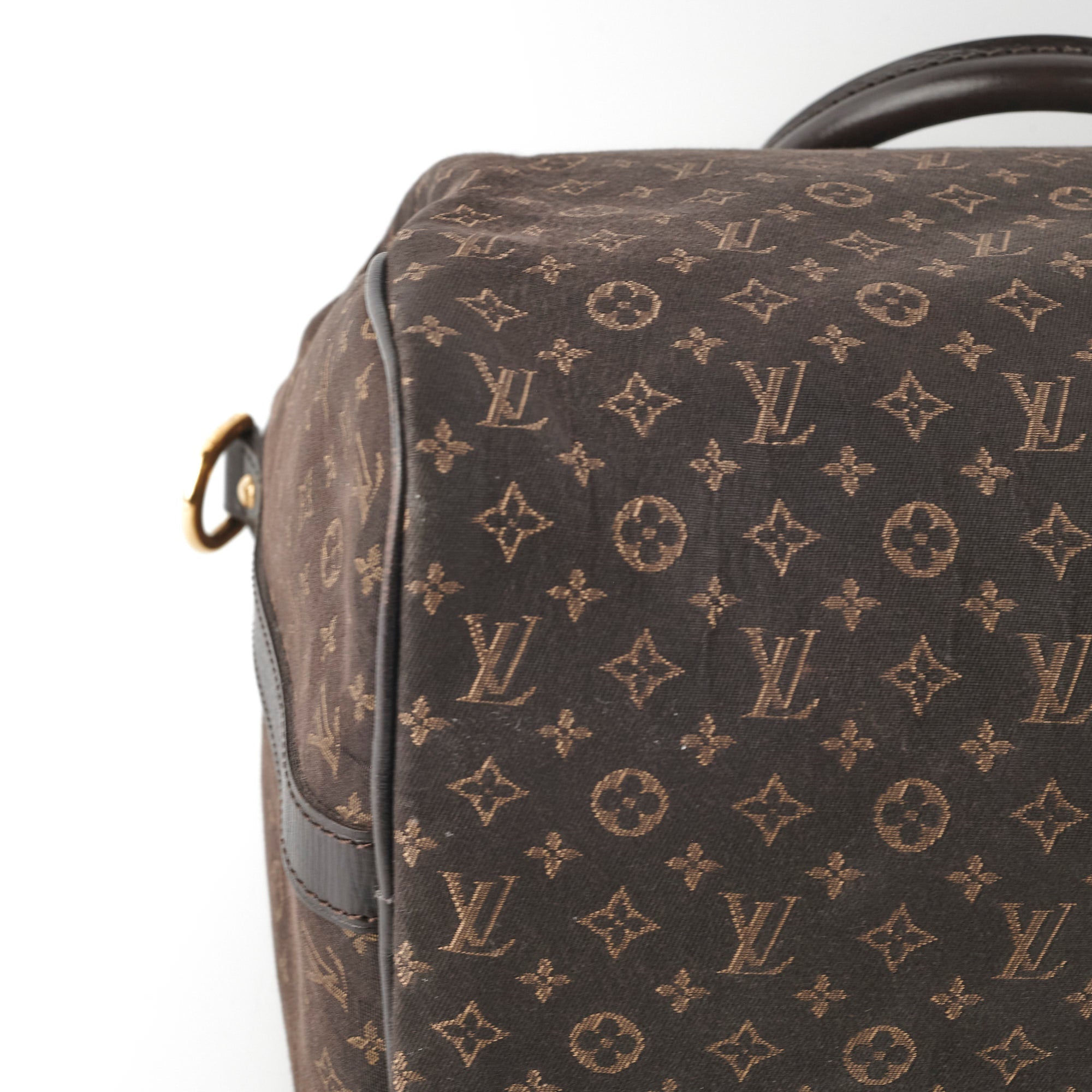 Louis Vuitton Mini Lin Demin Speedy 30 Dark Brown