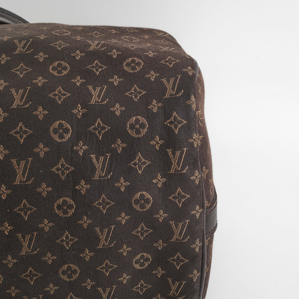 Louis Vuitton Mini Lin Demin Speedy 30 Dark Brown