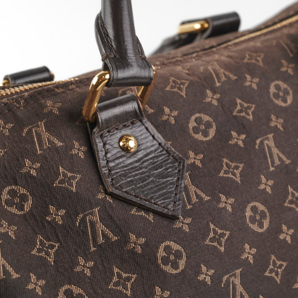 Louis Vuitton Mini Lin Demin Speedy 30 Dark Brown