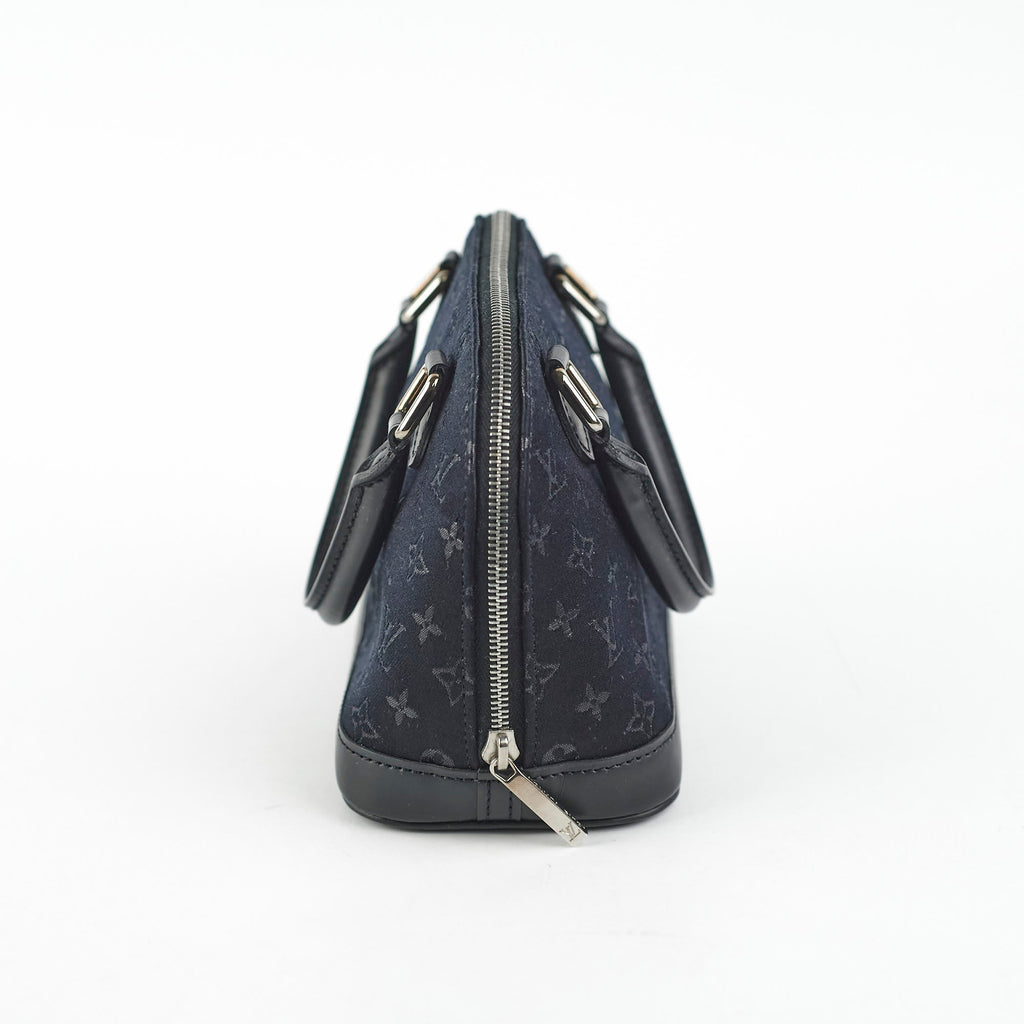 Louis Vuitton Mini Alma Satin Crossbody Black