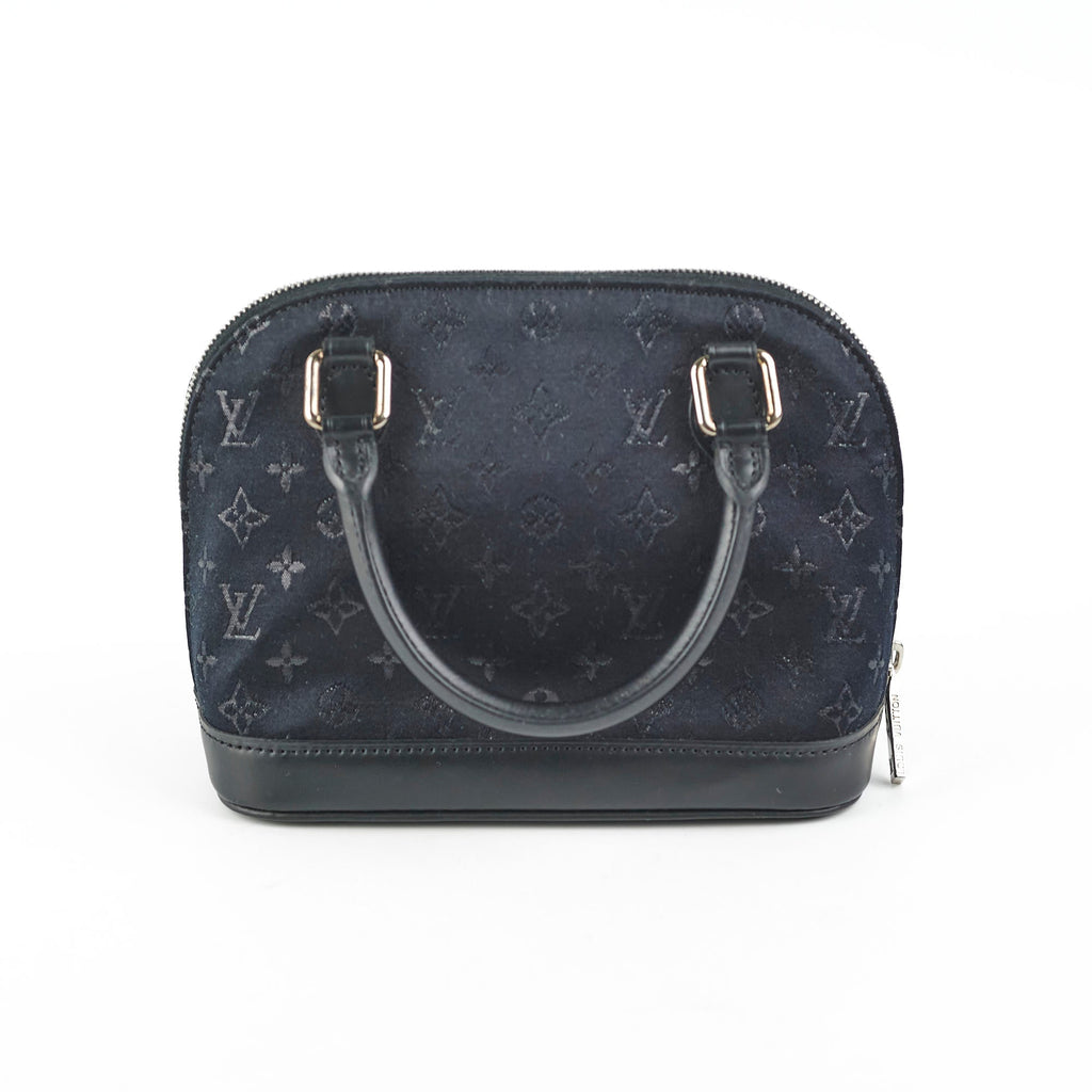 Louis Vuitton Mini Alma Satin Crossbody Black