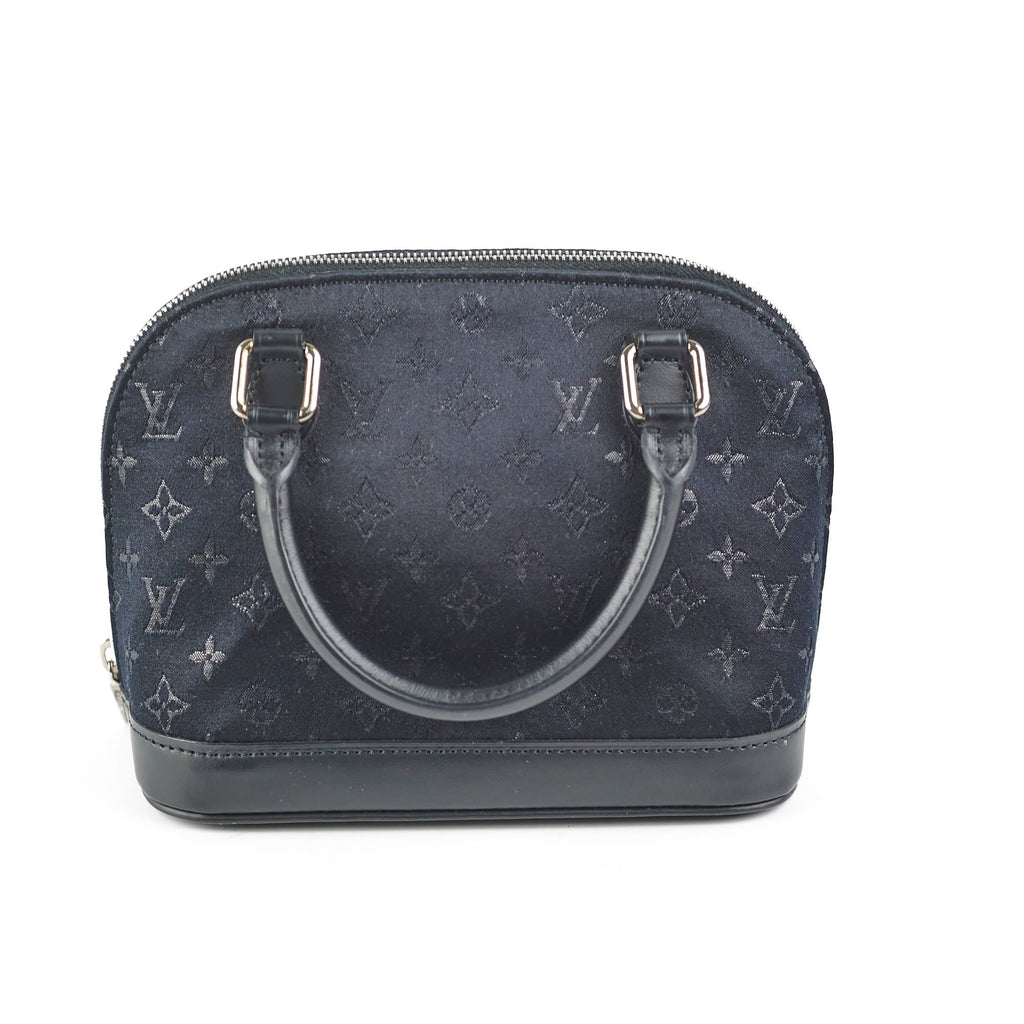Louis Vuitton Mini Alma Satin Crossbody Black