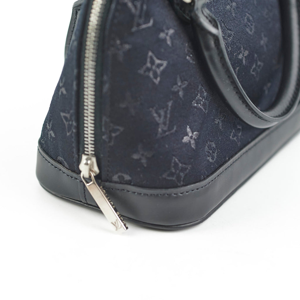 Louis Vuitton Mini Alma Satin Crossbody Black