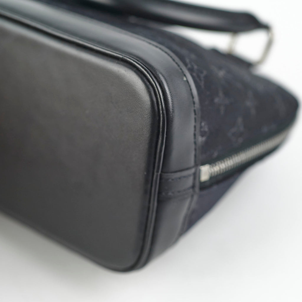 Louis Vuitton Mini Alma Satin Crossbody Black