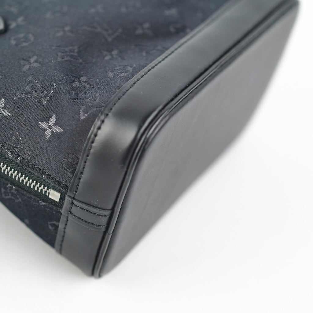 Louis Vuitton Mini Alma Satin Crossbody Black