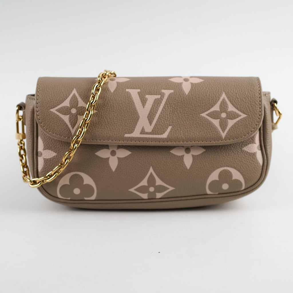Louis Vuitton Ivy Wallet On Chain Empreinte Tourterelle/Creme